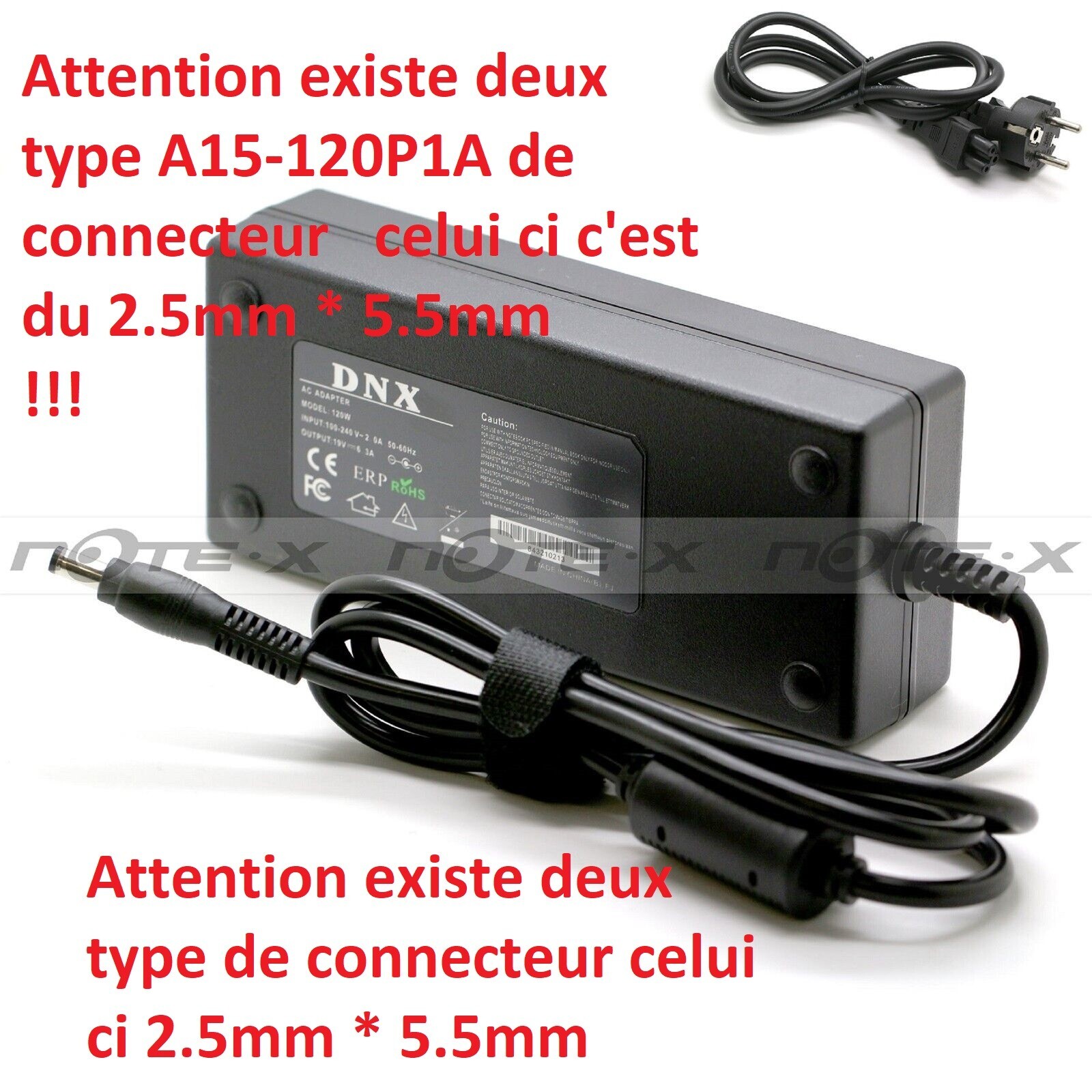 Alimentation ASUS A15-120P1A 120W chargeur ordinateur portable 19V 6.32A connecteur 5.5mm