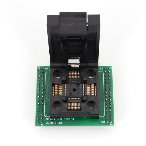 QFP64 TQFP64 to DIP64 Pitch 0.5mm IC Programmer Adapter Test Socket