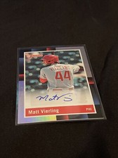 Matt Vierling 2022 Panini Donruss 1988 Retro #R88S-MV Auto Philadelphia Phillies