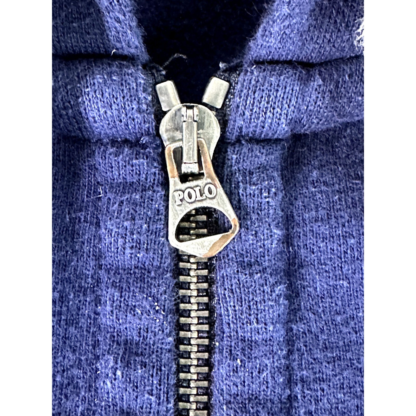 Felpa con cappuccio Ralph Lauren POLO cerniera intera blu con pony giallo da uomo 3XB