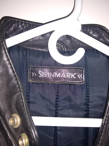 Steinmark Leather Motorcycle Jacket Vintage VTG Men's size 40 Padded - Picture 2 of 8