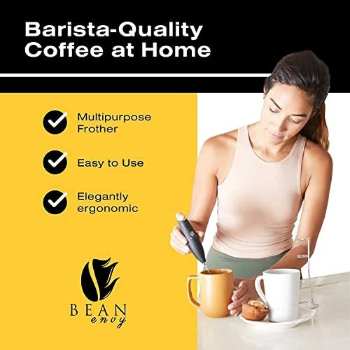 Milk Frother For Coffee Handheld Mini Electric Drink Mixer Foamer Frother