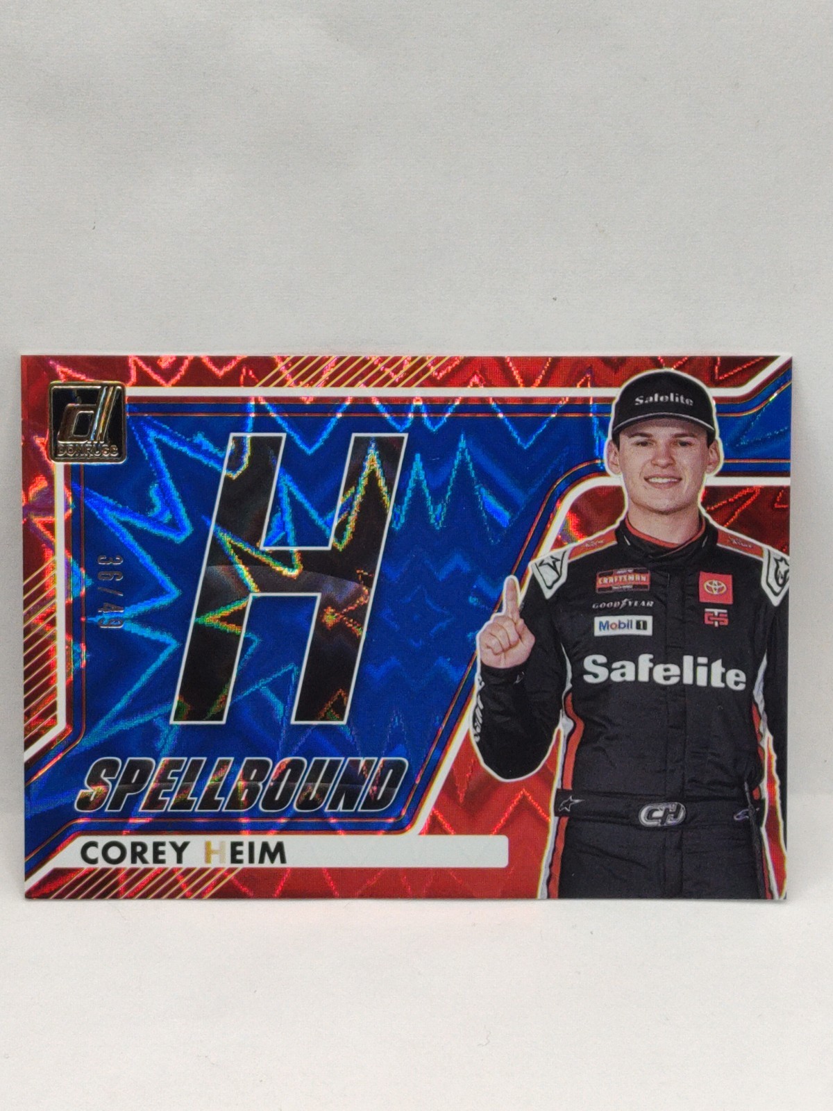 Red Insett 2026 Donruss Spellbound #1 'H' Insert Blue Xplosion Card /49 Corey Heim ...