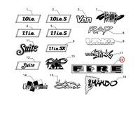 Logo Schriftzug Modell ''Fire'' Links Fiat Uno Original 7759413