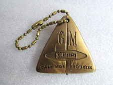 Vtg 1955 Gm General Motors Fabricast Powerama Plastic Keychain Original Chain