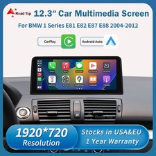 12.3'''' Wireless CarPlay Linux Touchscreen For BMW 1er E81 E82 E87 E88+ Idrive