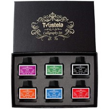 Calligraphy Ink Set 6 Colors Black, Blue, Red, Green, Purple, Orange 15...