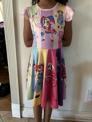 NWT The Amazing Digital Circus Girls Skater Dress   Pomni, Ragatha, Jax