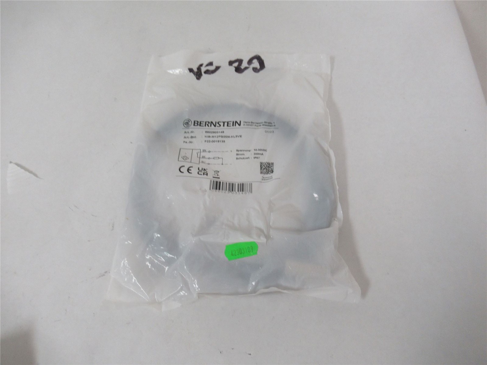 252747 New-No Box; Bernstein 6602903148 Proximity Switch 10-30VDC