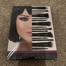 SHANY Black Bombshell 14-Piece Complete Makeup Brush Set - 14 PCS