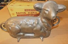 Vtg GRISWOLD CAST IRON LAMB CAKE MOLD # 866 w/BOX ~ Pre Zip Code