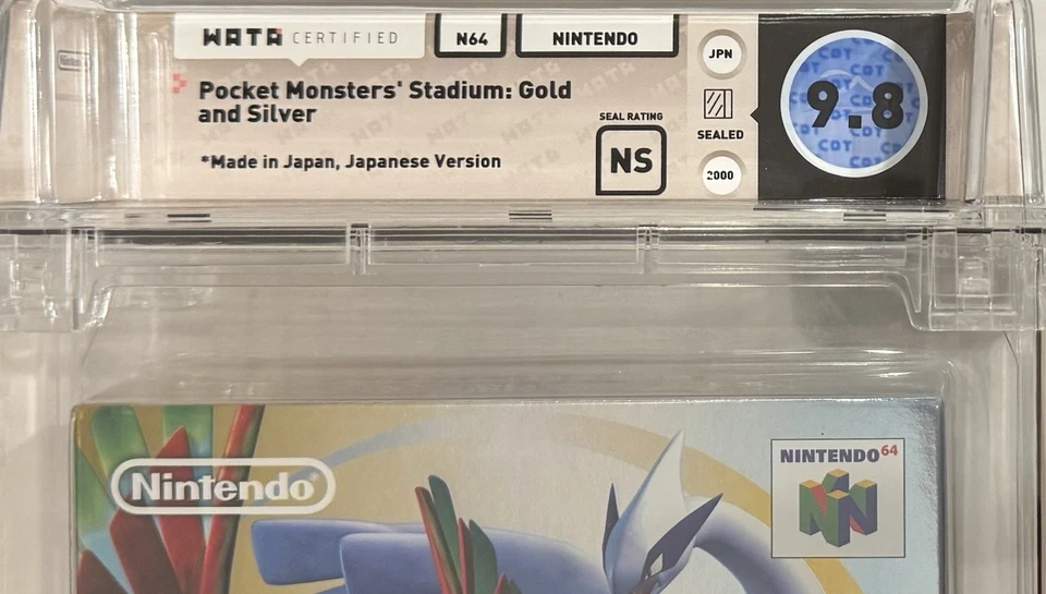 Pokémon Stadium: Gold and Silver WATA 9.8 🔥 NS Unopened, N64 JPN 2000 - Image 2 of 3
