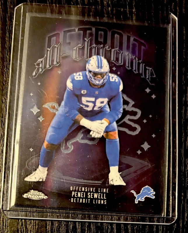 Topps Chrome All-Chromed Insert Penei Sewell #ACT-13 Detroit Lions 2025