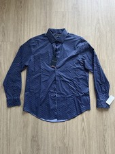 Tommy Hilfiger THTECH Blue Button Down Men XL Athletic Fit Brand New With Tags