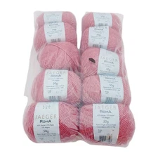 Lot of 10 JAEGER ROMA Yarn Skeins Angora Viscose Nylon Blend Shade 007 