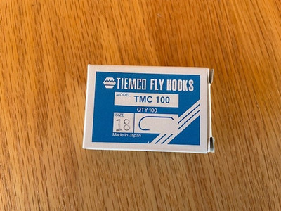 TMC 100 Size 18 Package of 100 Fly Tying Hooks Tiemco