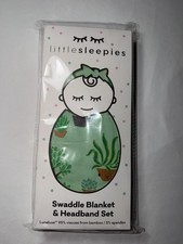Little Sleepies Swaddle Blanket  Headband Set