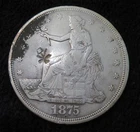 1875-CC Trade Dollar * Carson City * Chop Mark * 5201