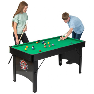 PREMIUM BILLARD Junior klappbarer Billardtisch mit Zubehör Snooker grün - 5 Fuß