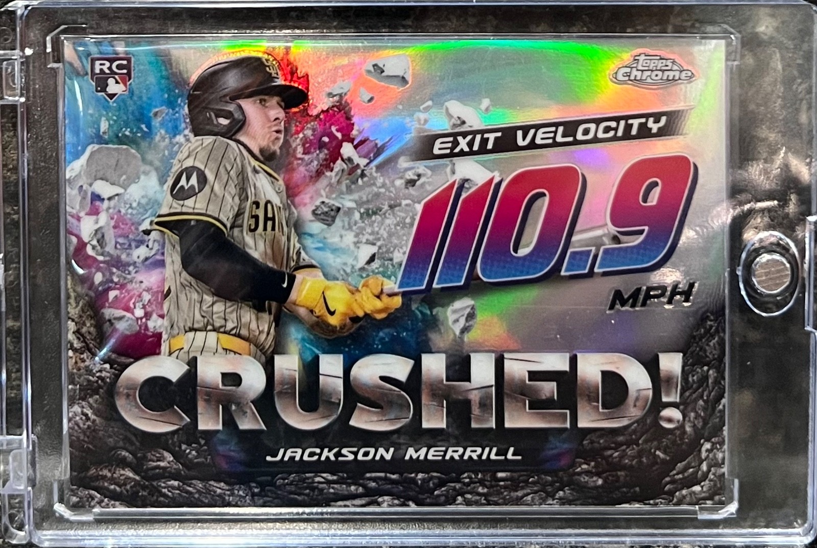 2024 Topps Chrome Update Series - Crushed Jackson Merrill ROOKIE RARE!!