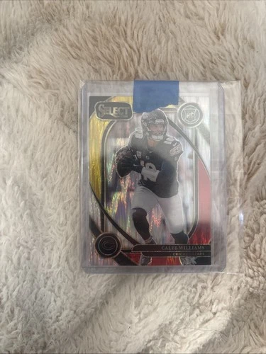 2024 Panini Select - Club Level Caleb Williams #216 Red & Yellow Shock Prizm(RC)