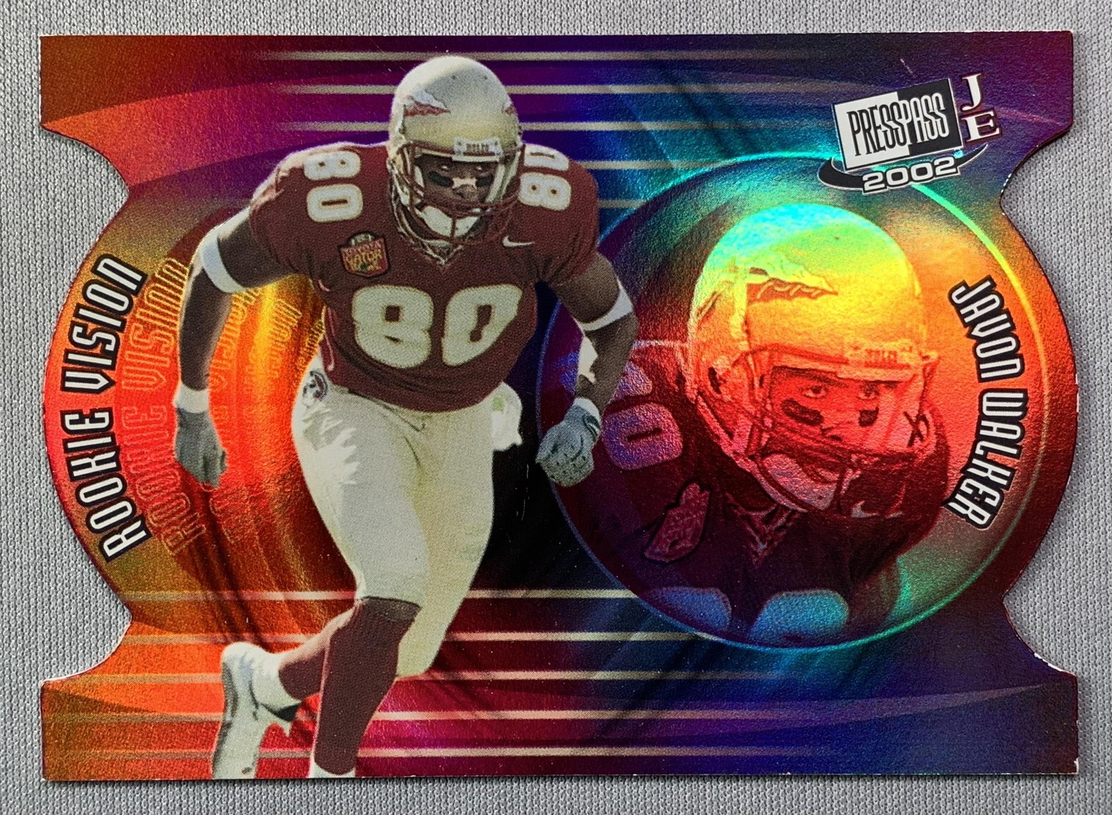 2002 Press Pass JE Rookie Vision Die Cut #RV12 Javon Walker Florida State