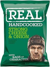 Real Crisps Hand Cooked 35g x 24 Bags Multiple Flavours Fresh Snack Great Taste