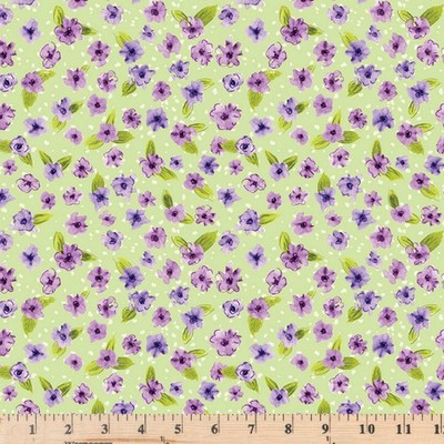 Plum Petals Small Floral Fern  C15642-FERN Cotton Fabric By half yard