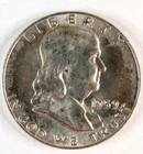 1959-D Ben Franklin Half Dollar, 90% Silver, Uncirculated