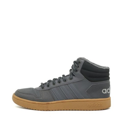 adidas Damen Courtset Sneaker Grau Schwarz Gum Kunstleder Textil High EU 41 1/3