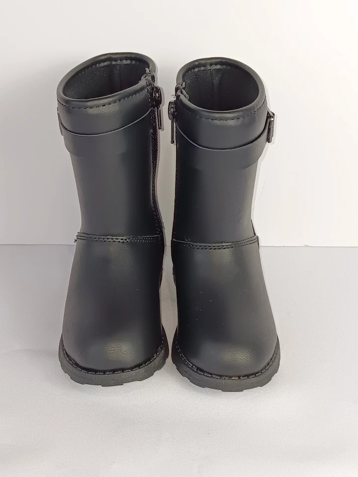 Nuevas botas de montar Carter's negras de cuero sintético talla 7 para niñas pequeñas Foto 2 de 4