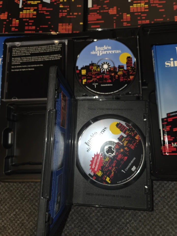 USED COMPLETE SET of Ingles Sin Barreras El Video Maestro Set 1-12 DVD/books Cd - Image 3 of 4