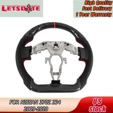 Real Carbon Fiber Steering Wheel Fit For Nissan 370z Z34 Nismo 2009-2020