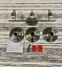 Allen+Roth  3 Light Vanity Bar  Antique Pewter Finish Metal Shade