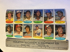 Vintage 1960's or 70's Topps Baseball 12 Mini Stamp Panel EXCELLENT CONDITION 08