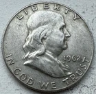 1962-D Franklin Half Dollar 90% Silver - INV#8634