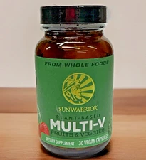 Sunwarrior Multivitamin for Men & Women from Fruit Vegetables Whole Foods, 30ct