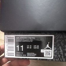 Jordan Air Jordan 3 Retro OG Black Cement 2024 Black/Fire Red DN3707-010 Sneaker