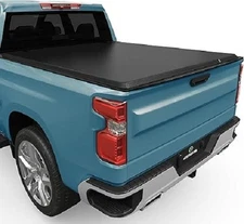 Soft Roll Up Truck Bed Tonneau Cover Compatible with 2007-2025 Chevy Silverado/