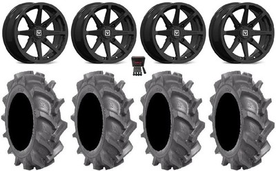 Valor V01 14'' Wheels Black 30'' BKT AT 171 Tires Can-Am Defender