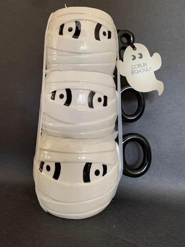 Goblin & Ghoul Halloween MUMMY Stacking Mugs Cups Stackable NEW Arlington Design