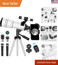 70mm Refractor Telescope for Kids & Adults - 15X-150X Adjustable Magnification