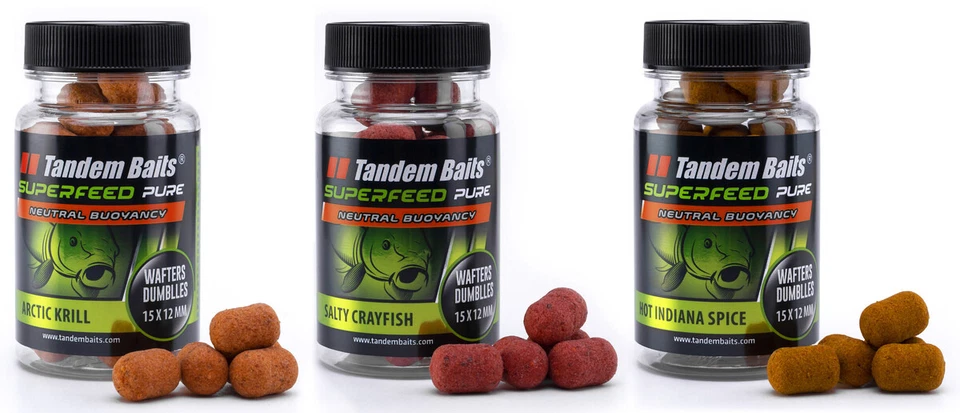 TANDEM BAITS 3er-Pack SuperFeed Pure Dumbells Wafters FSL Flavour Mix