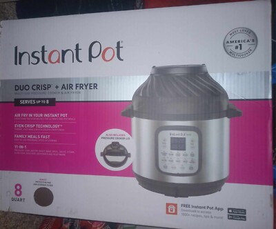 Instant Pot Duo Crisp + Air Fryer 6qt 11-in-1 Multi-Use Pressure Cooker -...