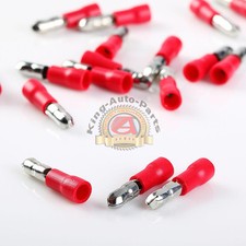 RED 22-18 GA. BULLET CONNECTOR MALE VINYL TERMINAL .157 Round QD 100Pcs