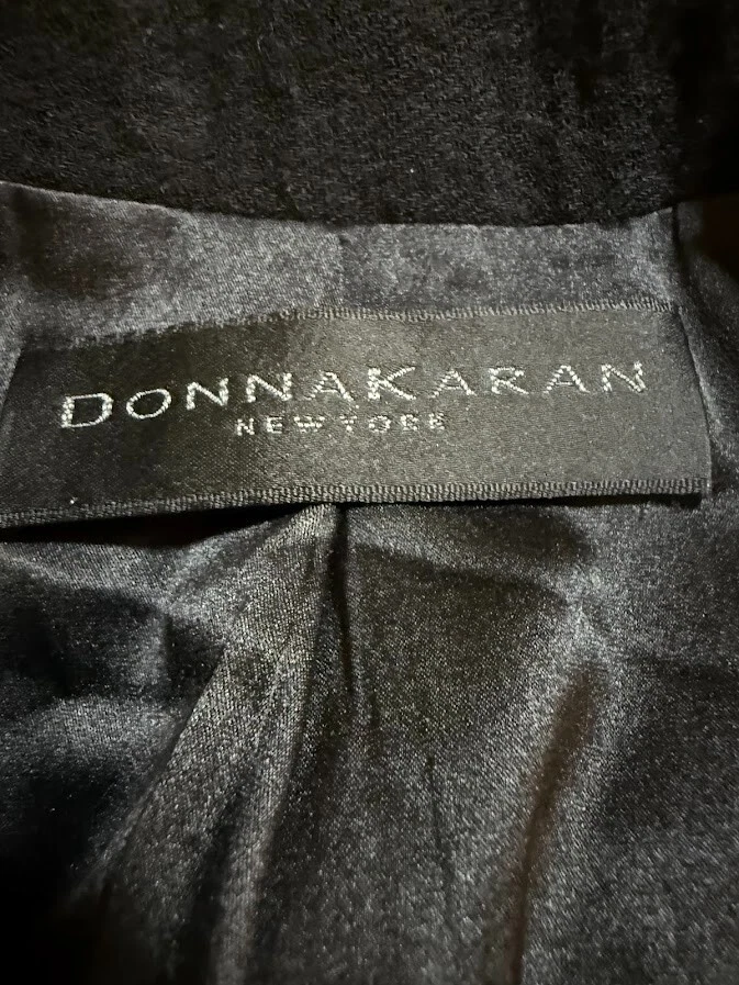 Chaqueta Donna Karan Mujer 6 Negra Manga Larga Corta Oficina Blazer Damas. Foto 3 de 4