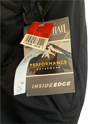 Pacific Trail Performance Men’s Black Snow Ski Bib Size M 30” Inseam, New  W/Tags