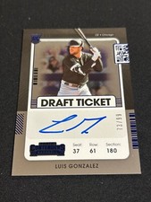 2021 Contenders Baseball Luis Gonzalez DRAFT TICKET BLUE FOIL ROOKIE AUTO #/99