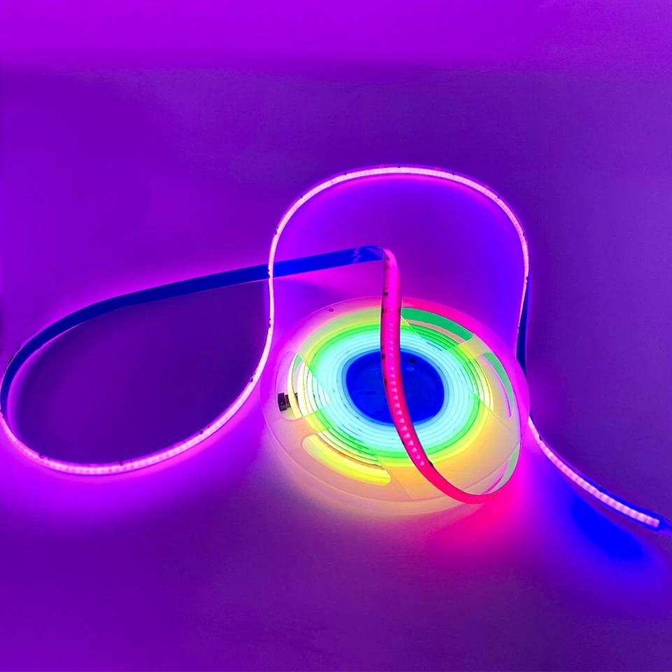 DC12V/24V RGB Smart Addressable IC COB LED Strip Light High Density Chips 5Meter - Image 4 of 4