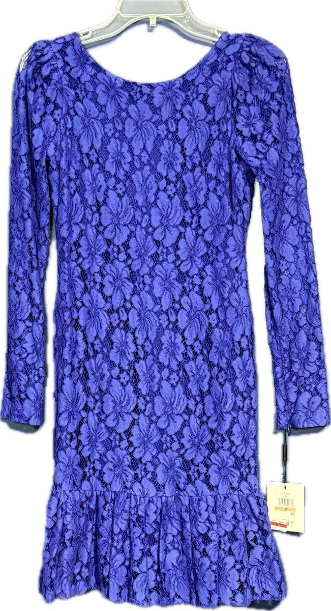 fitted lace wedding dress Calvin Klein Womens Floral Midi Dress, Purple, Large at Amazon Women's  Clothing store main image 1